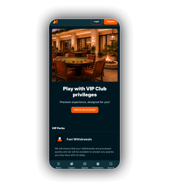 Club VIP EmberBet avec les récompenses par niveau et le remboursement des pertes
